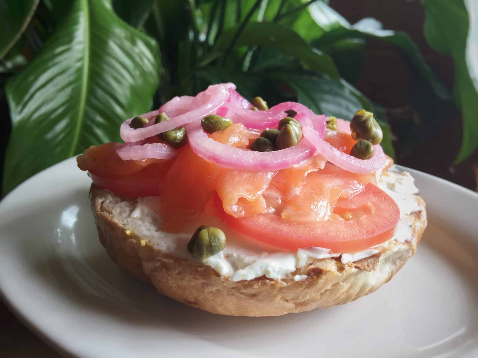 Bagel and lox at Café Eclectic